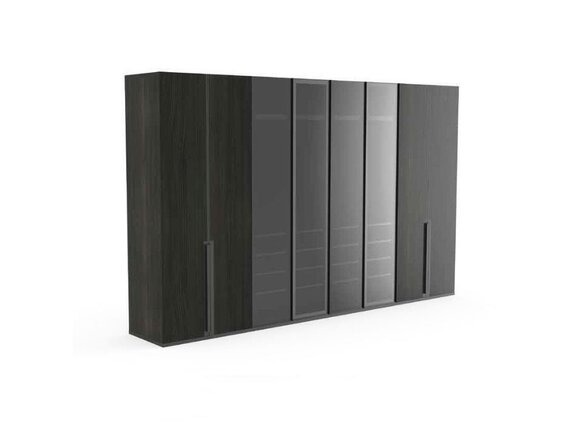 Kleiderschrank Schlafzimmer Luxus Schränke 8-türlger Schwarz Schrank