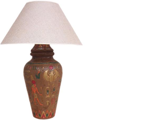 Design Leuchten Lampe Ägyptische Vase Lampenschirm Dekolampe