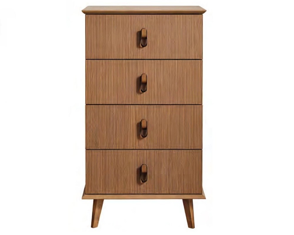 Kommode Stilvolle Beige Kommode Holz Schlafzimmer Möbel 4 Schubladen Designer