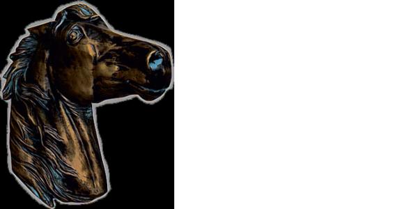 Design Flaches Pferd Figur Statue Skulptur Figuren Skulpturen Deko