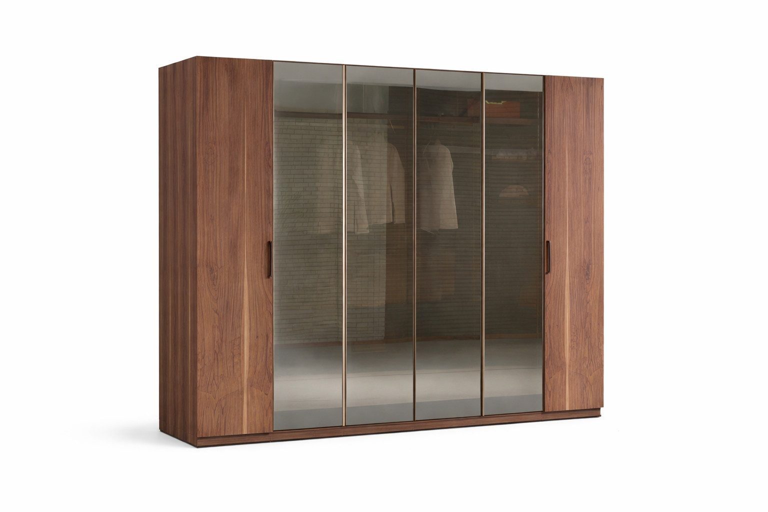 Kleiderschrank Brauner Glasschrank für das Schlafzimmer modernes Design Sofort