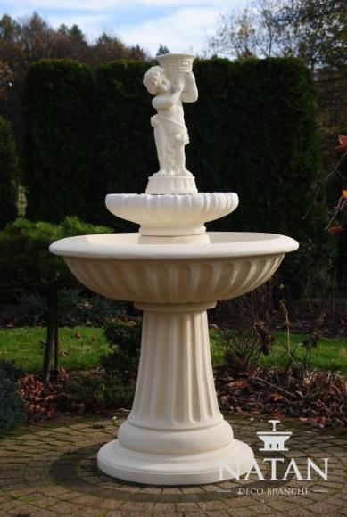 Springbrunnen Garten Teich Brunnen Stein Steinbrunnen Deko Gartenbrunnen