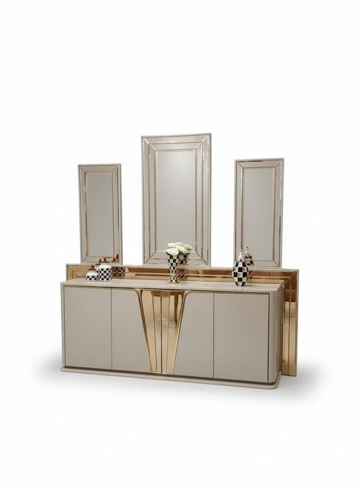 Modern Kommode mit 3x Spiegel Luxuriöser Exklusives Sofort