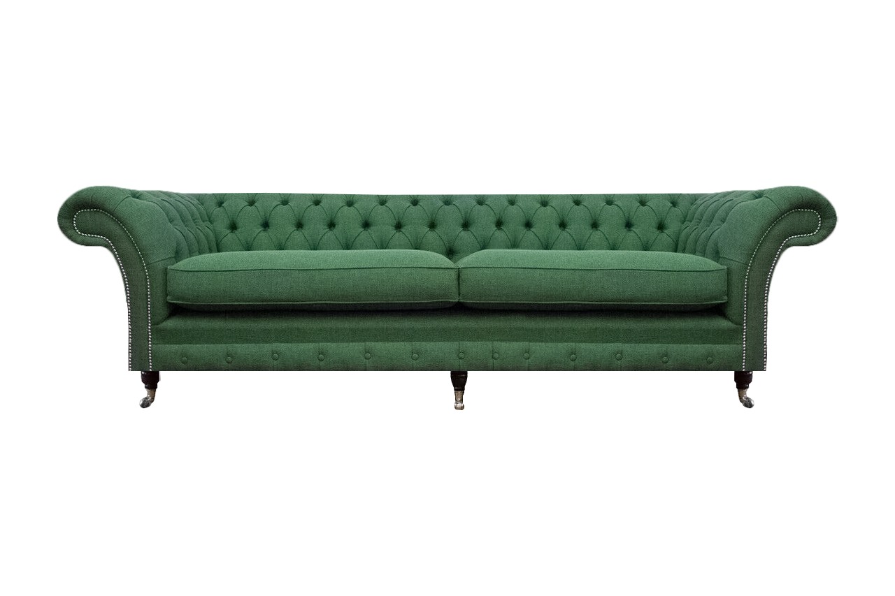 Chesterfield Grüner Zweisitzer Wohnzimmer Luxuriöser Zweisitzer Möbel
