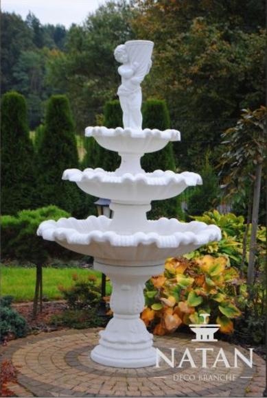 Zierbrunnen Springbrunnen Skulptur Brunnen Fontaine Garten Dekor Teich