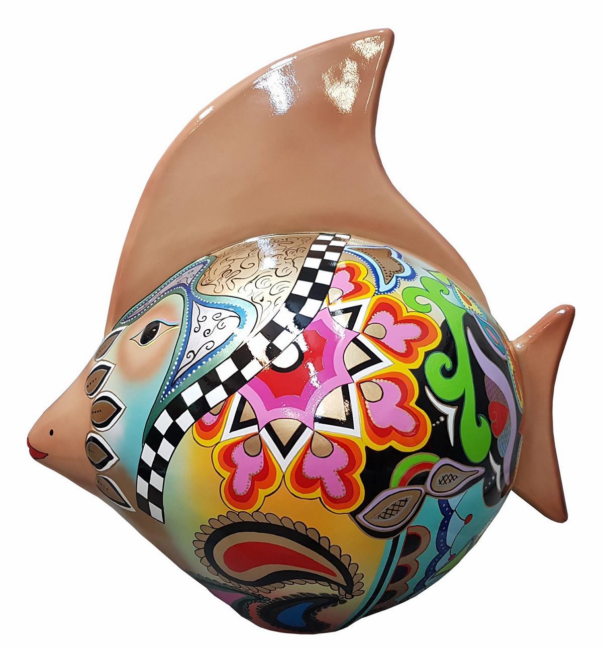 Wohn Deko Skulpturen Statuen Figuren Abstrakte Fisch Figur Handarbeit Dekoration