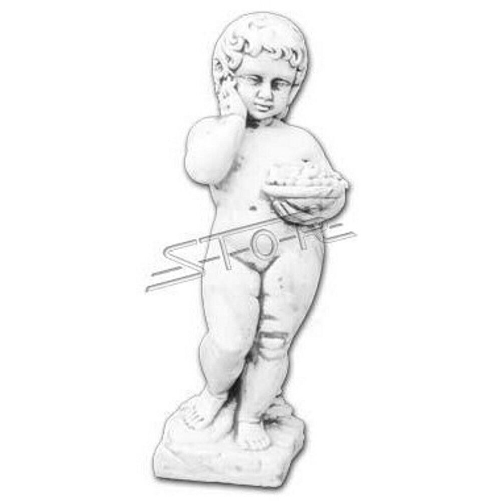 GARTENFIGUR STEINFIGUR FIGUR KINDER GARTEN SKULPTUR STEINGUSS DECORATIVE
