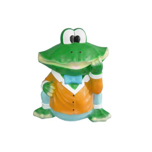 abstrakte Skulptur Frosch Dekoration Figur Kunststoff Realistisch Deko Statue