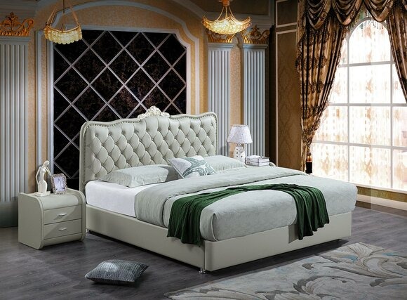 Doppelbett Schlafzimmer Betten Luxus Möbel Doppel Bett Chesterfield Barock Stil