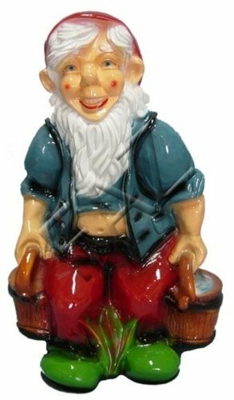 Design Zwerg Figur Garten Dekoration Statue Skulptur Skulpturen Figuren