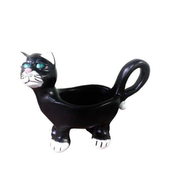 Katzen Figur Statue Garten Dekoration Skulptur Deko Skulpturen 35cm