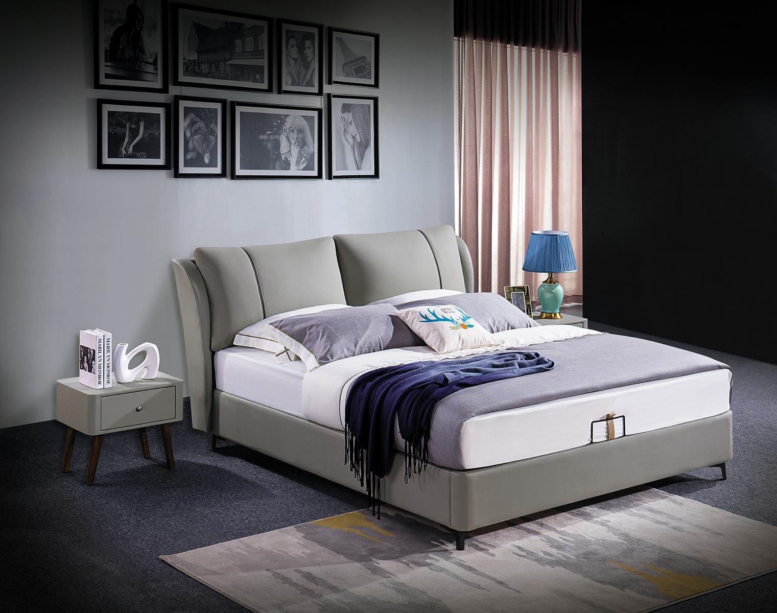 Klassisch Doppelbett Bett Ehebett Deko Design Luxus Betten Modern Stil neu