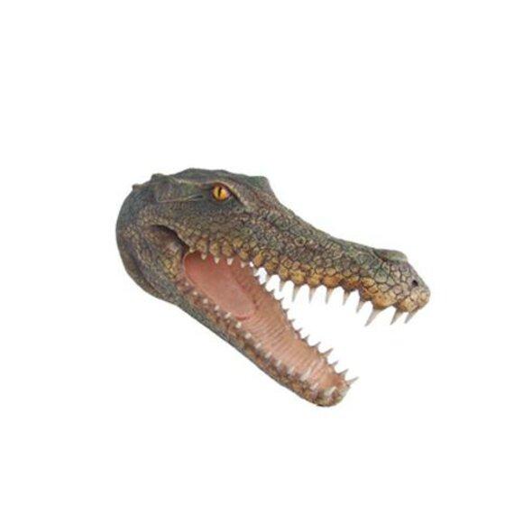 Skulptur Krokodil Wand reptilien Skulpturen Figuren Statuen Skulptur