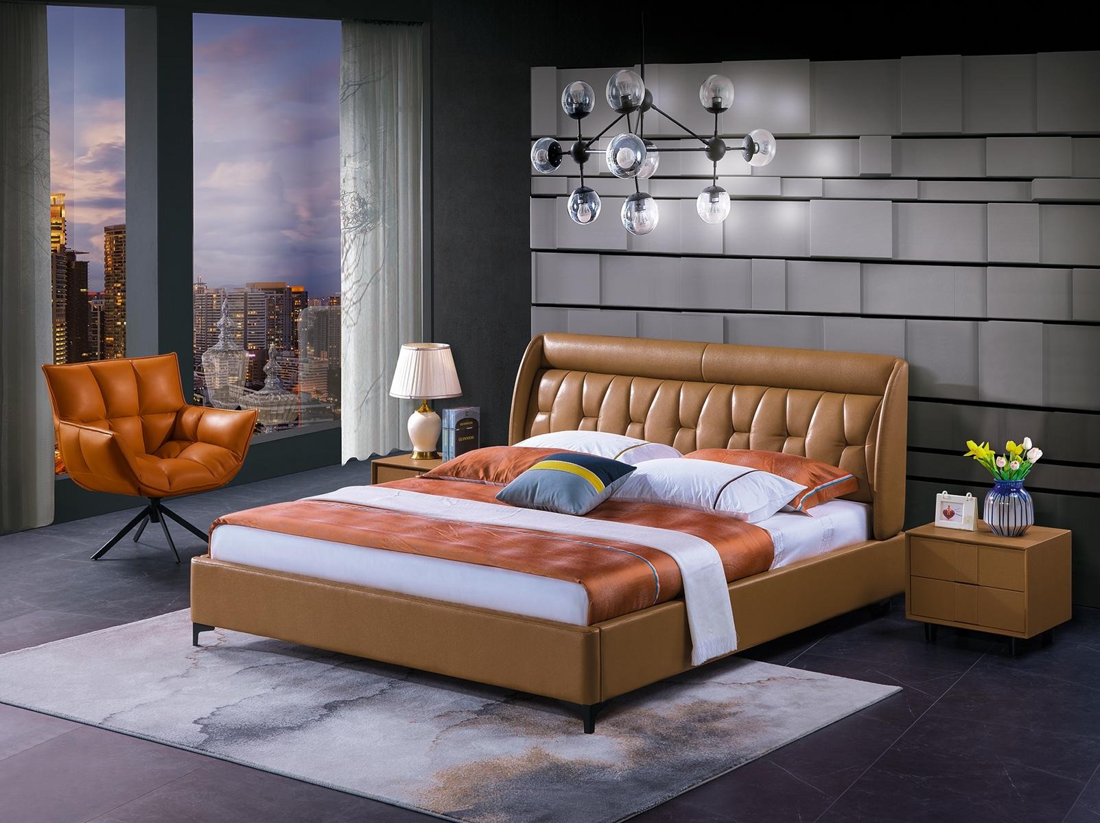 Design Schlafzimmer Bett Holz Luxus Betten Doppel Ehe Polster Möbel 180x200cm
