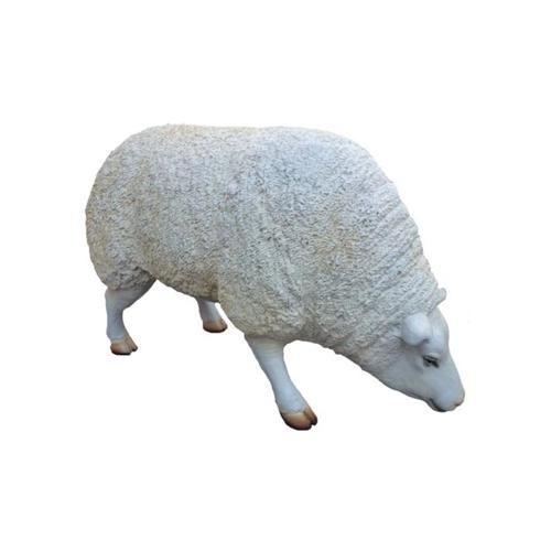 Modern Design Schaf Tier Garten Dekoration Deko Skulptur Weiß 42cm