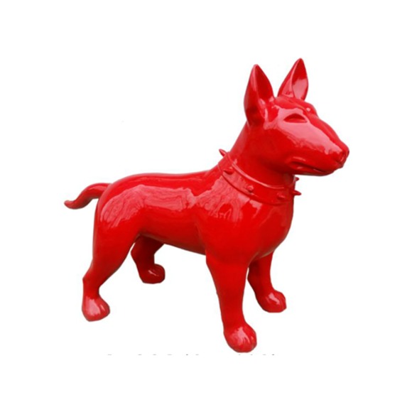 Abstrakte Figur Kunst Hund Skulptur Deko Design Statuen bunt Statue
