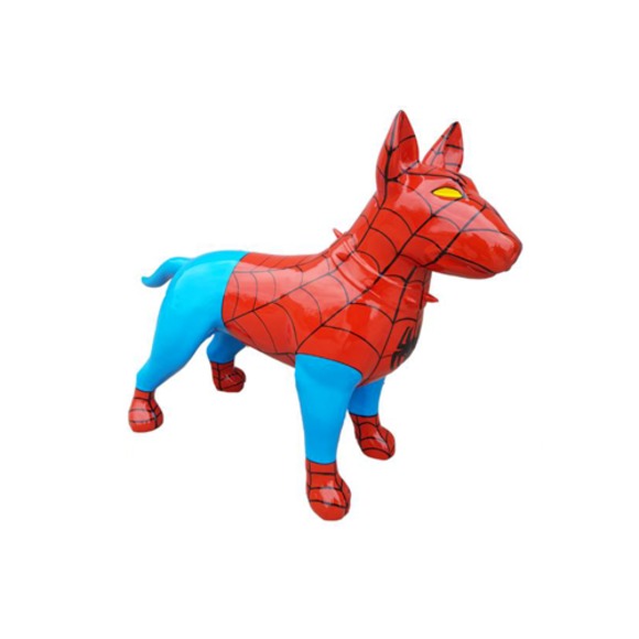 Moderne Skulptur Hund Dekoration Figur Kunststoff Statuen Deko