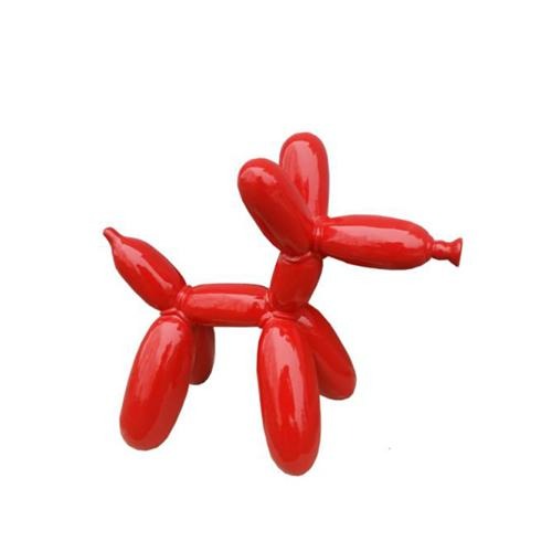 Roter Designer Luft Ballon Hund Skulptur Abstrakte Dekoration