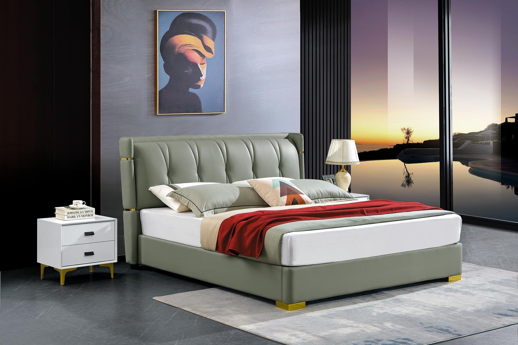 Doppelbett Beige Möbel Betten Schlafzimmer Doppel Bett Beige Hotel