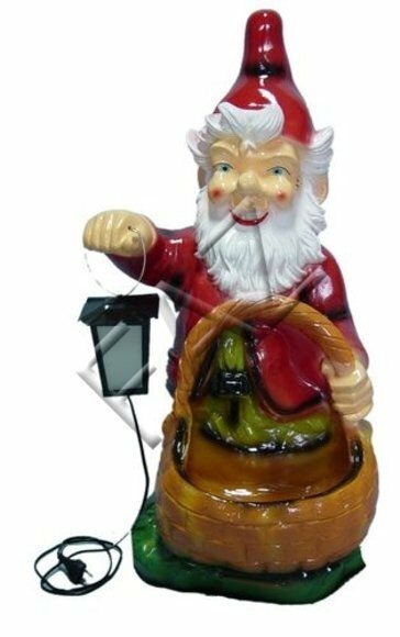 Design Zwerg mit Laterne Garten Statue Skulptur Figuren Skulpturen Deko