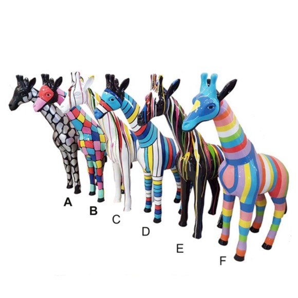 Abstrakte Figur Statue Giraffe Skulptur Deko Garten Design 115cm