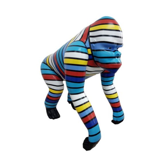 Abstrakte Figur Statue Design Skulptur Deko Gorilla Garten Statuen