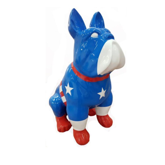Abstrakte Figur Statue Design Skulptur Deko USA Hund Statuen