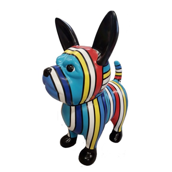 Abstrakte Figur Statue Design Dekoration Skulptur Deko Hund Garten