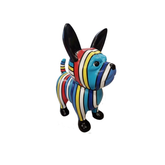 Abstrakte Figur Statue Design Skulptur Deko Hund Garten Statuen