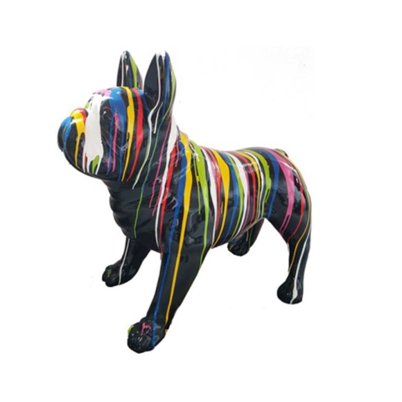 Abstrakte Figur Kunst Hund Skulptur Dekorative Design Statuen bunt Statue