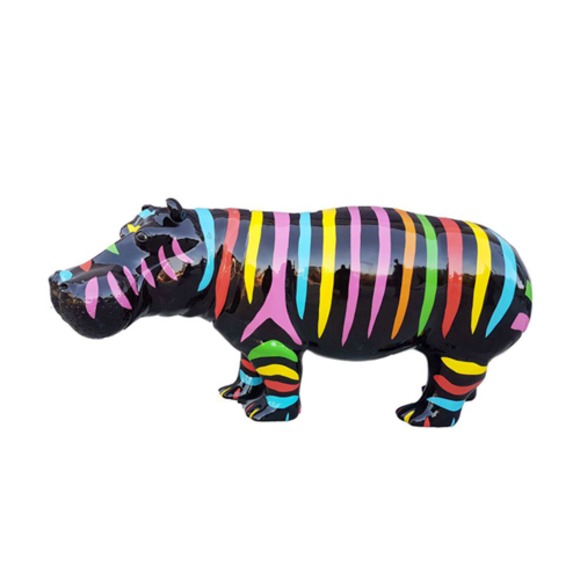 Abstrakte Figur Statue Nilpferd Skulptur Deko Garten Design 180cm Neu