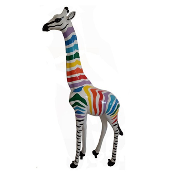 Abstrakte Figur Statue Giraffe Skulptur Deko Garten Design 205cm