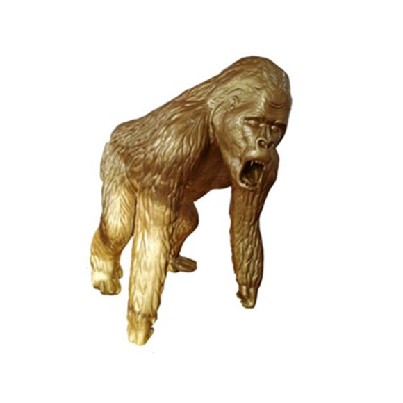 Abstrakte Goldene Figur Statue Gorilla Skulptur Deko Garten Design
