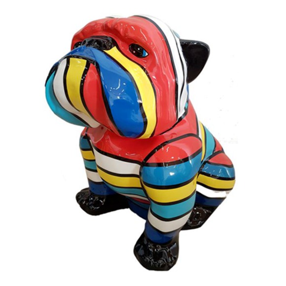Abstrakte Figur Kunst Dekorative Hund Skulptur Design Statuen bunt Statue