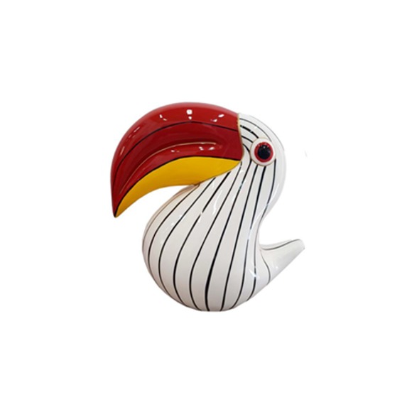 Modern Skulptur Tukan Vogel Kunststoff Dekorative Figur Garten