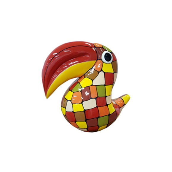Modern Skulptur Tukan Vogel Kunststoff Dekorative Figur Garten 65cm