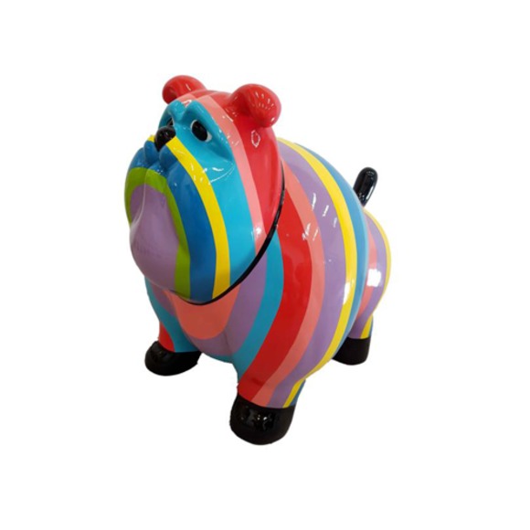 Design Dekoration Figur Hund aus Kunststoff Skulptur Statuen 63x75cm