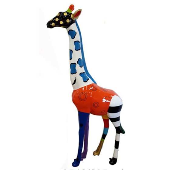 Design Dekoration Figur Giraffe Kunststoff Garten Skulptur Statuen