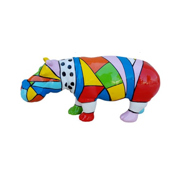 Design Dekoration Figur Nilpferd aus Kunststoff Garten Skulptur Statuen