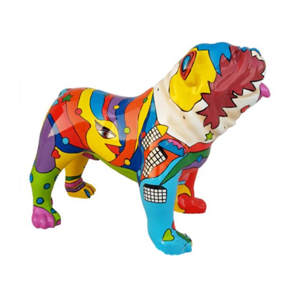 Skulptur Hund Ich bleibe draußen Kunststoff 90 cm Laden Restaurant