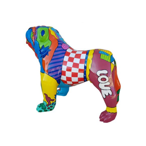 Design Dekoration Figur Hund aus Kunststoff Garten Abstrakt Skulptur Statuen