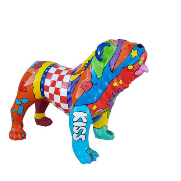Design Skulptur Dekoration Figur Hund aus Kunststoff Garten Statuen