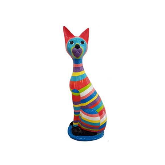 Design Dekoration Figur Katze aus Kunststoff Garten Statuen 98 cm