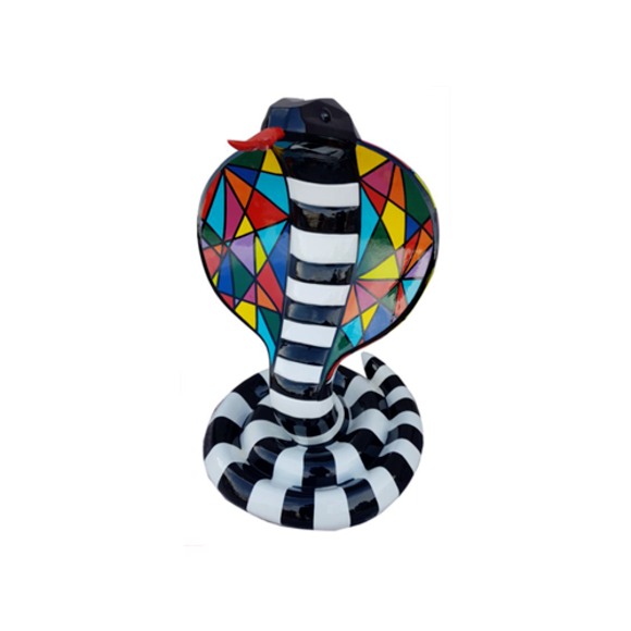 Design Dekoration Figur Kobra aus Kunststoff Garten Skulptur Statuen