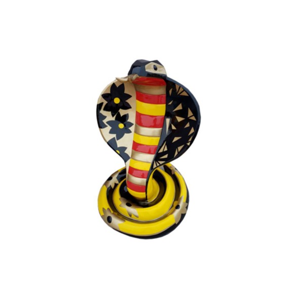 Design Dekoration Figur Cobra aus Kunststoff Garten Skulptur Statuen
