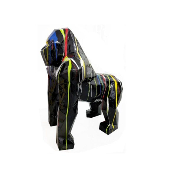 Moderne Gorilla Skulptur Kunststoff Dekorative Figur Garten Designer