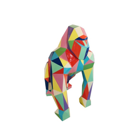 Modern Skulptur Gorilla aus Kunststoff Abstrakt Dekorative Figur Garten