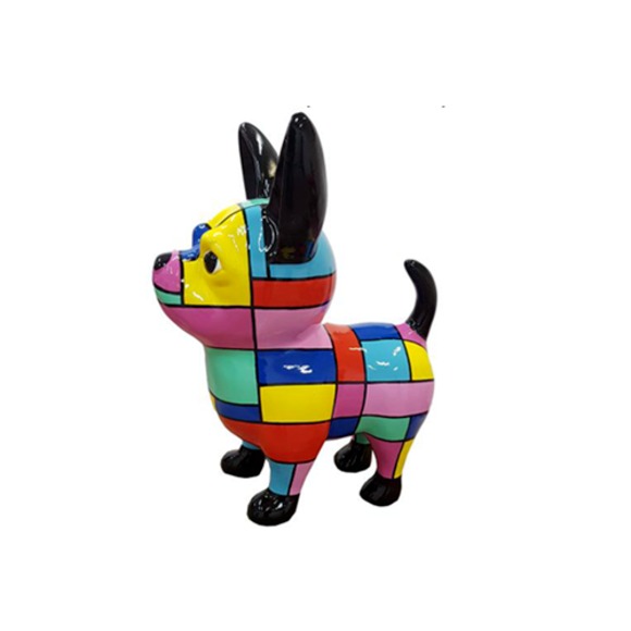 Design Dekoration Figur Hund Kunststoff Garten Skulptur Statuen 55cm