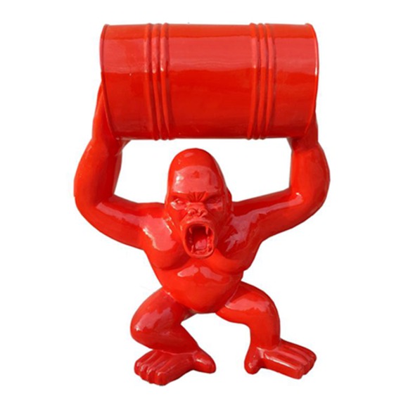 Modern Skulptur Gorilla aus Kunststoff Dekorative Figur Garten 100cm
