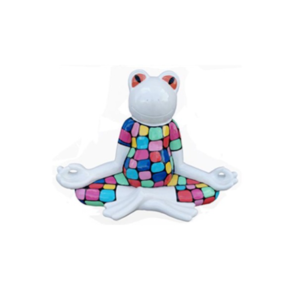 Skulpturen Frosch Yoga aus Kunststoff, Höhe 55cm